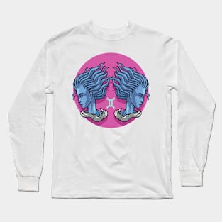 Zodiac - Star Sign - Gemini - pos Long Sleeve T-Shirt